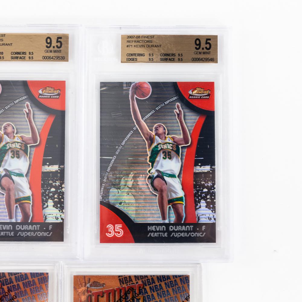 (4) 07-08 Kevin Durant SP & Refractor Beckett 9.5+