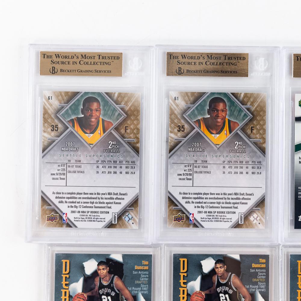 (4) 07-08 Kevin Durant SP & Refractor Beckett 9.5+