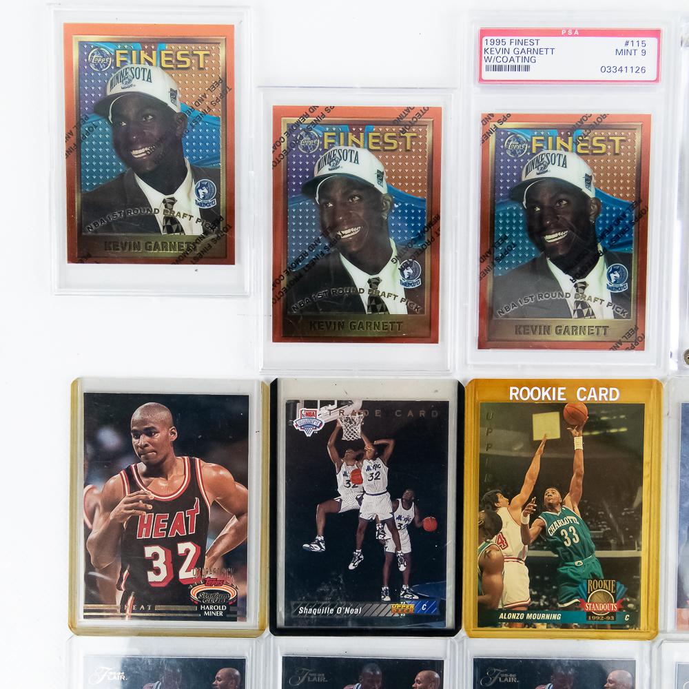 1995 Topps Finest Kevin Garnett w Coating PSA 9 ++
