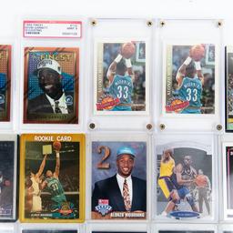 1995 Topps Finest Kevin Garnett w Coating PSA 9 ++