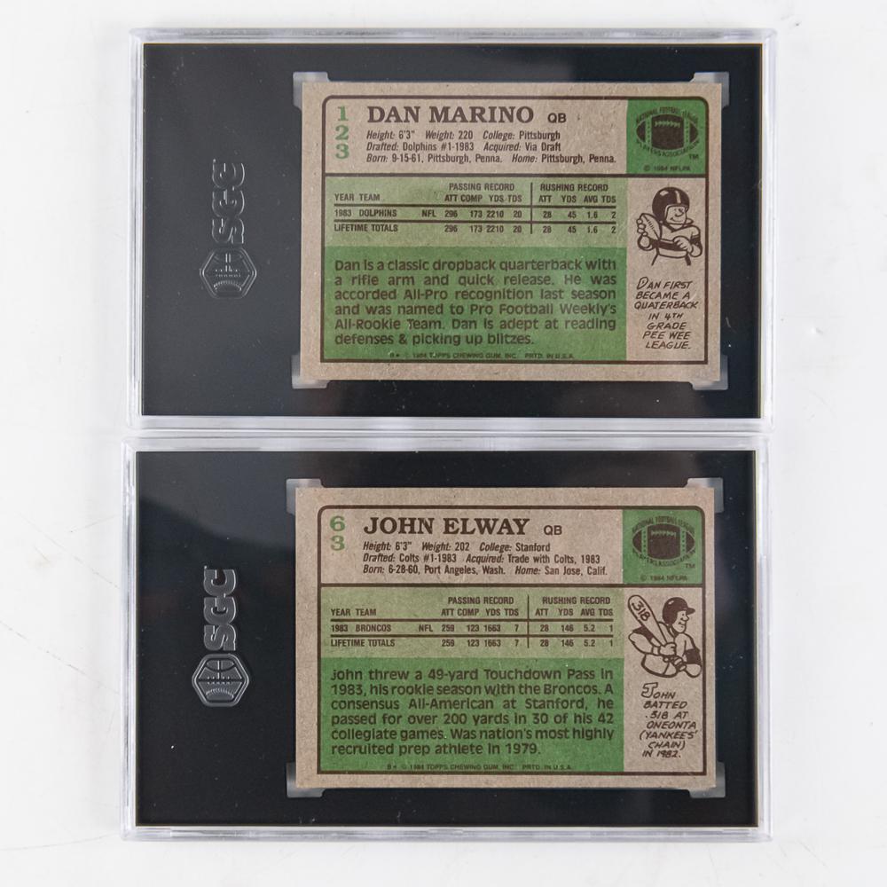 1984 Topps NFL Complete Set Elway 6.5 Marino 7