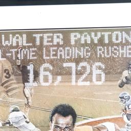 Framed Walter Payton Signed Auto Whatever It Takes