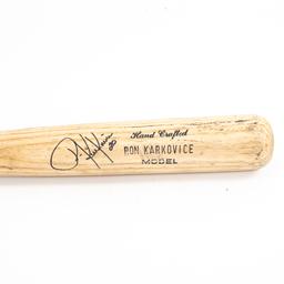 Ron Karkovice Game Used Autographed Baseball Bat