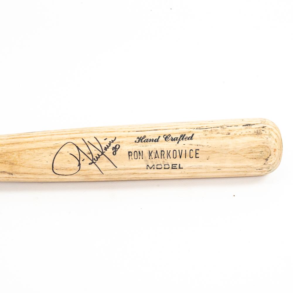 Ron Karkovice Game Used Autographed Baseball Bat