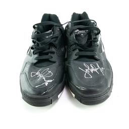 Pair of John Paxton Autographed Used Black Reeboks