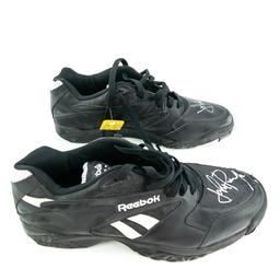 Pair of John Paxton Autographed Used Black Reeboks