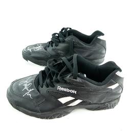 Pair of John Paxton Autographed Used Black Reeboks