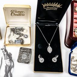 Assortment of 10K Sterling & Costume Jewelry
