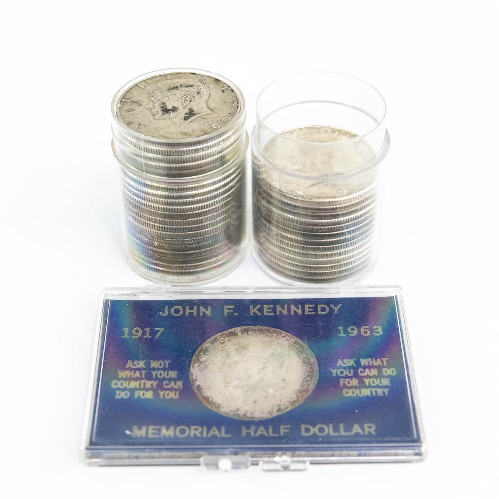 (33) Assorted 1965-1970 40% Kennedy Silver 50C