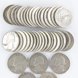 (40) Assorted 1960-1964 Washington Silver Quarters