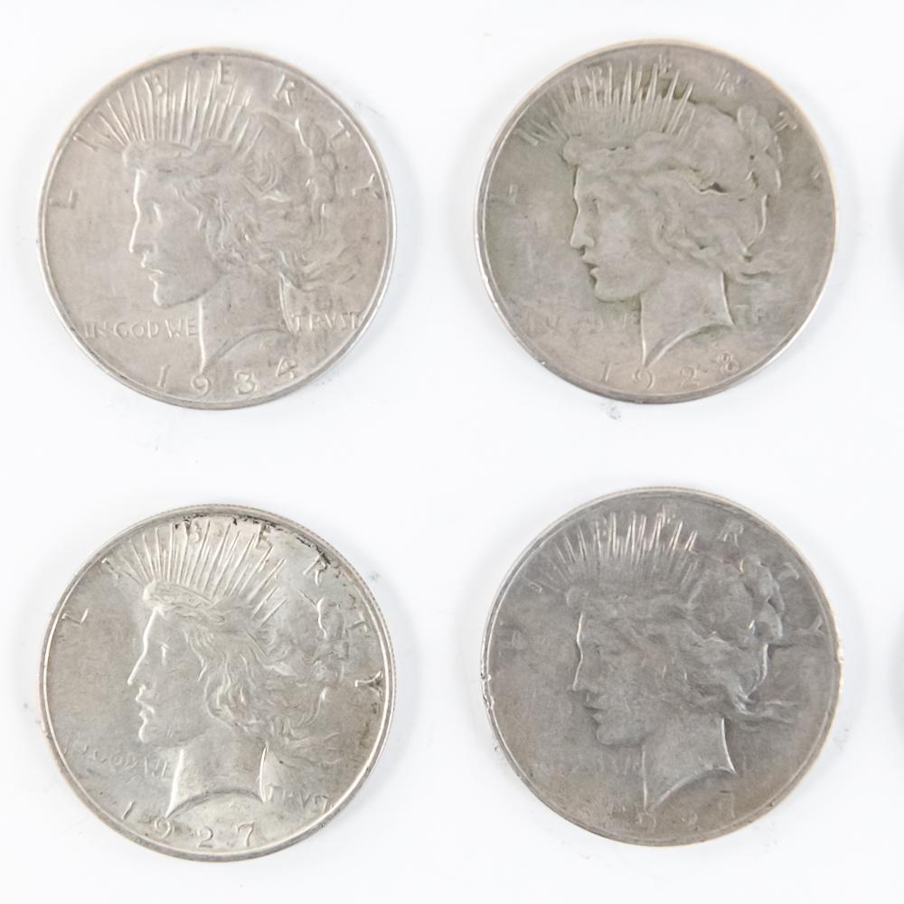 (10) BETTER DATE Peace Silver Dollars $1 ++