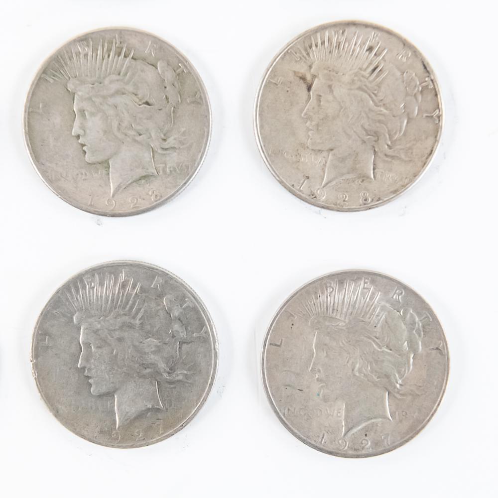 (10) BETTER DATE Peace Silver Dollars $1 ++