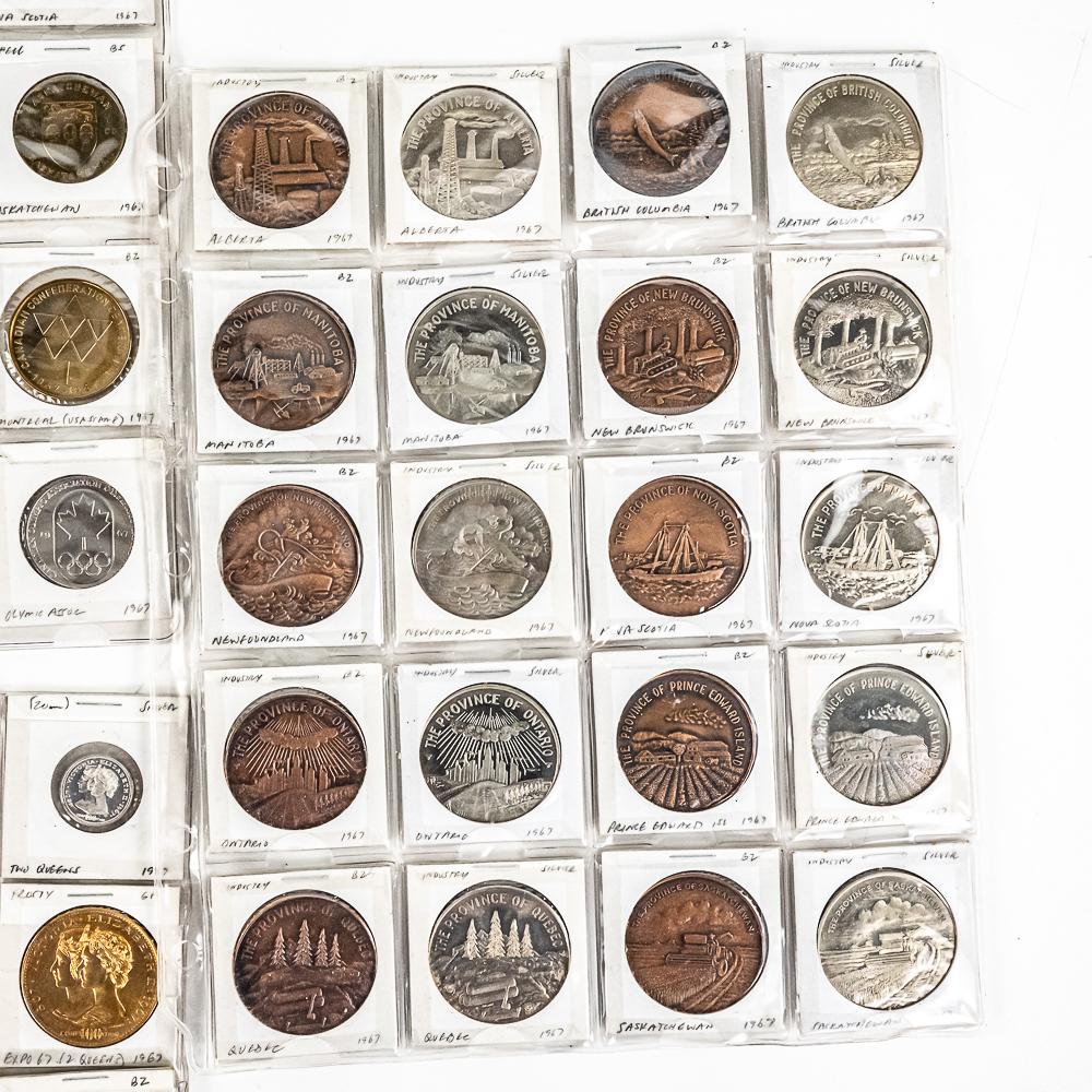 82 Uncirculated Canadian Nat'l Expo 63-67 Tokens