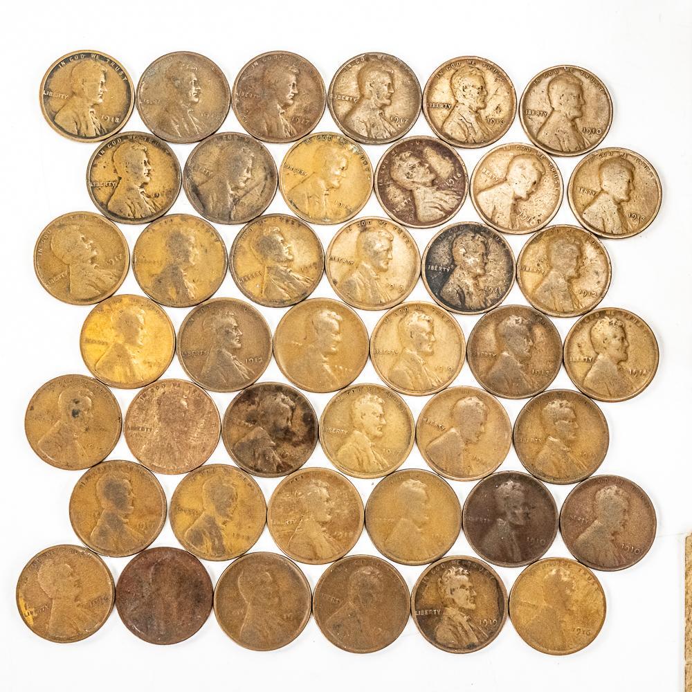 10C Frctional Currency & Teens 20s 30s Wheat Cents