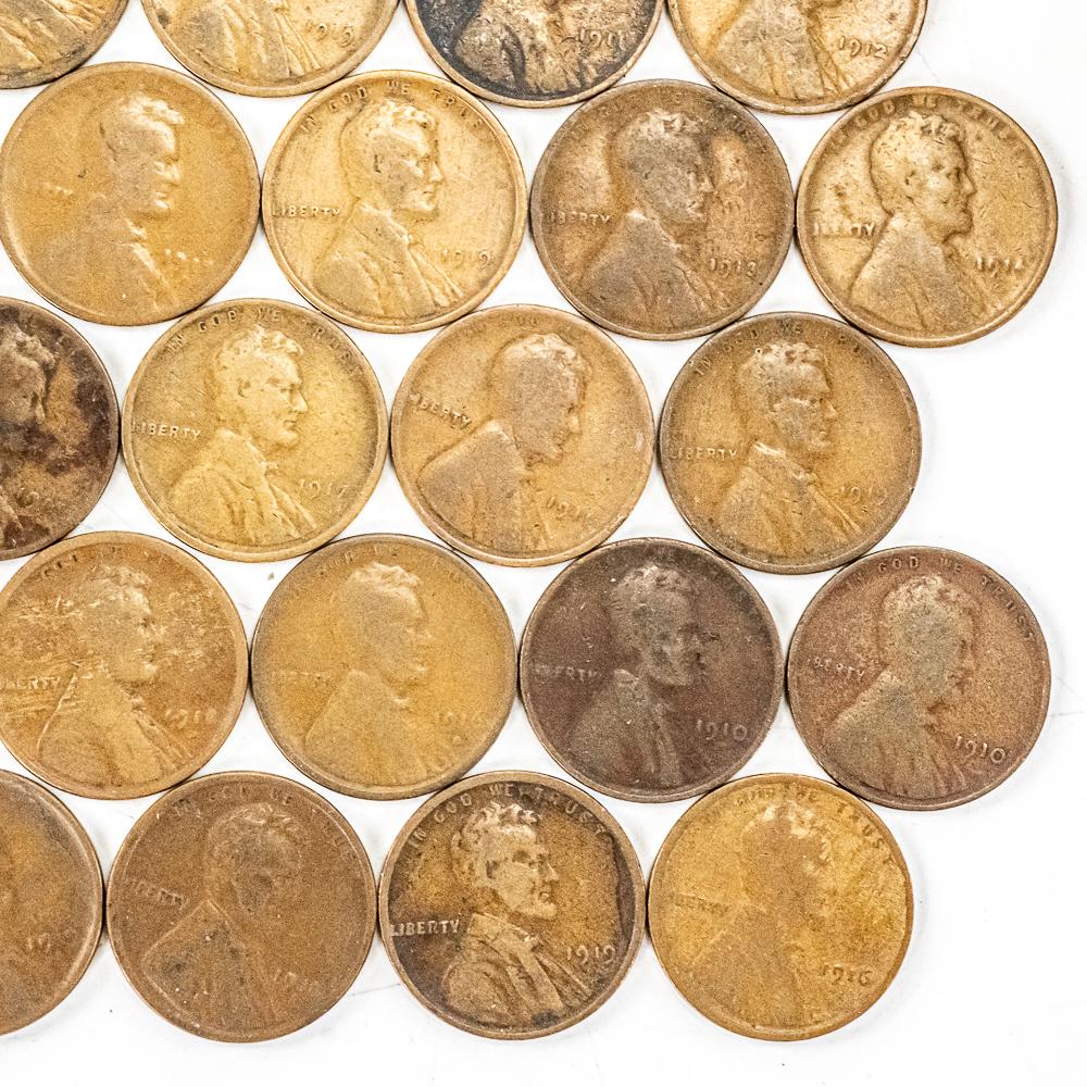 10C Frctional Currency & Teens 20s 30s Wheat Cents
