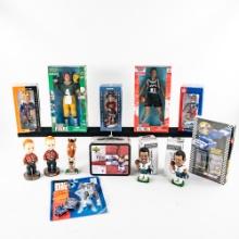 Assorted Sports Bobble Heads and Memorabilia