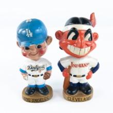 1960s Chief Wahoo & Sandy Koufax 7" Bobble Heads