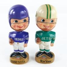 1960s Minnesota Vikings & NY Jets Bobbleheads