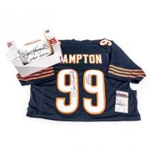 Dan Hampton HOF '02 Autographed Jersey & Football