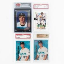 (4) Josh Beckett & Barry Zito PSA Rookie Cards