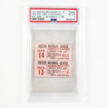 1917 Jim Thorpe Boston Braves Sept 13 Ticket PSA 8