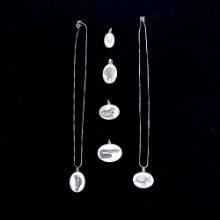 Lot of (6) Scrimshaw Necklaces and Pendants