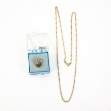 18" Ladies 14k Yellow Gold Twisted Rope Necklace +