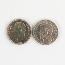 1870 Guatemala Un Peso 1936 Venezuela 5 Bolivar