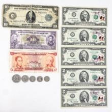 1914 $10 FRN Fr.930 & (5) Consecutive $2 1st Day