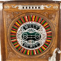 Mills 25c "Dewey" Floor Model Upright Slot Machine