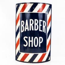 Porcelain Convex Barber Shop Sign
