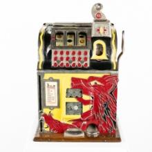 Mills 5 Cent "Wolf Head" Slot Machine