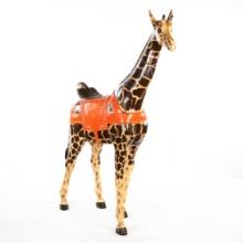 Carved Wood Heyn Giraffe Carousel Figure