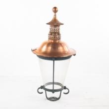 Large Copper Top Gas Street Light