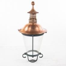 Large Copper Top Gas Street Light