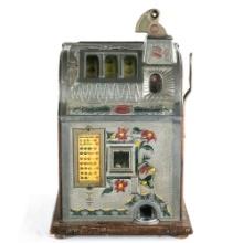 Coin Op Mills 5 Cent Poinsettia Slot Machine