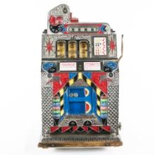 Mills 5 Cent Silent Jackpot Front Mint Vendor Slot
