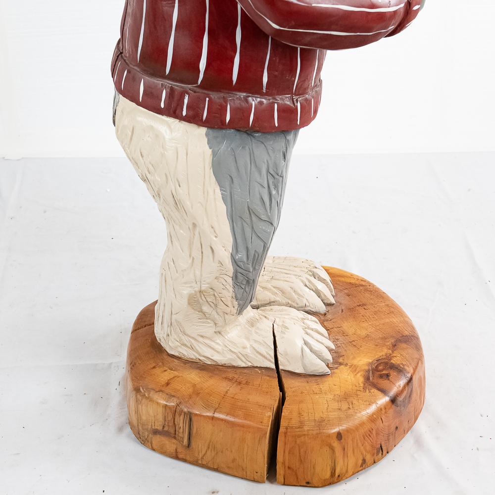 Bucky the Badger Wood Statue