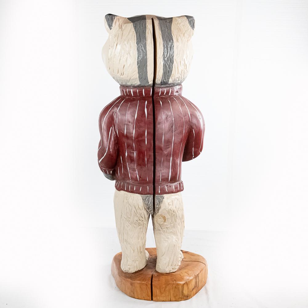 Bucky the Badger Wood Statue