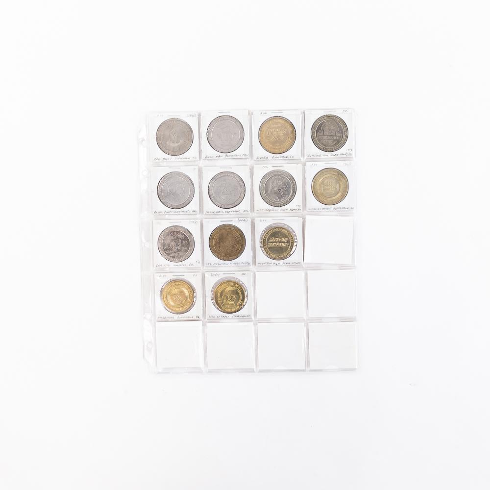 (135) Assorted Riverboat $1 & $2 Gaming Tokens