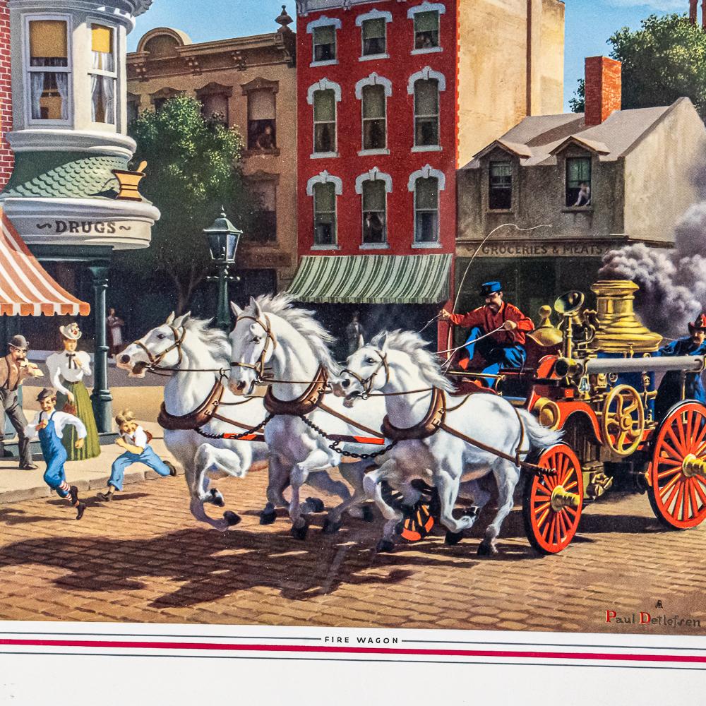Framed 1955 Brown and Bigelow Calendar