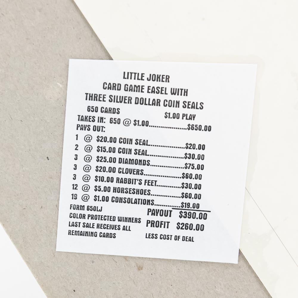 Lot of 4: Assorted Gambling Punch Boards-Unused