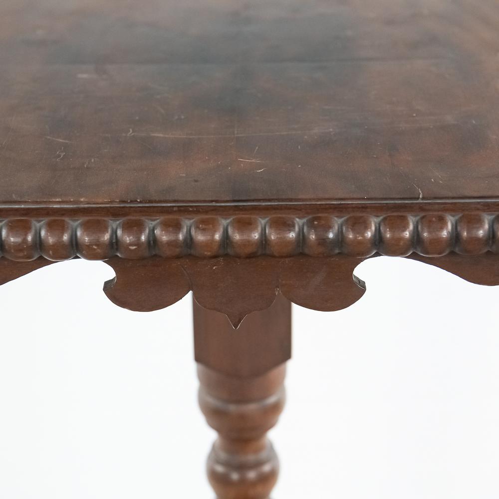 Small Victorian Burl Top End Table