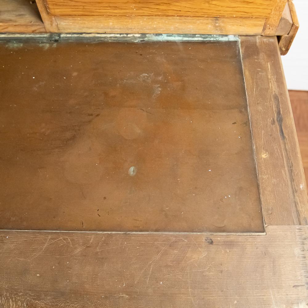 Antique Two Part Hoosier Oak Cabinet