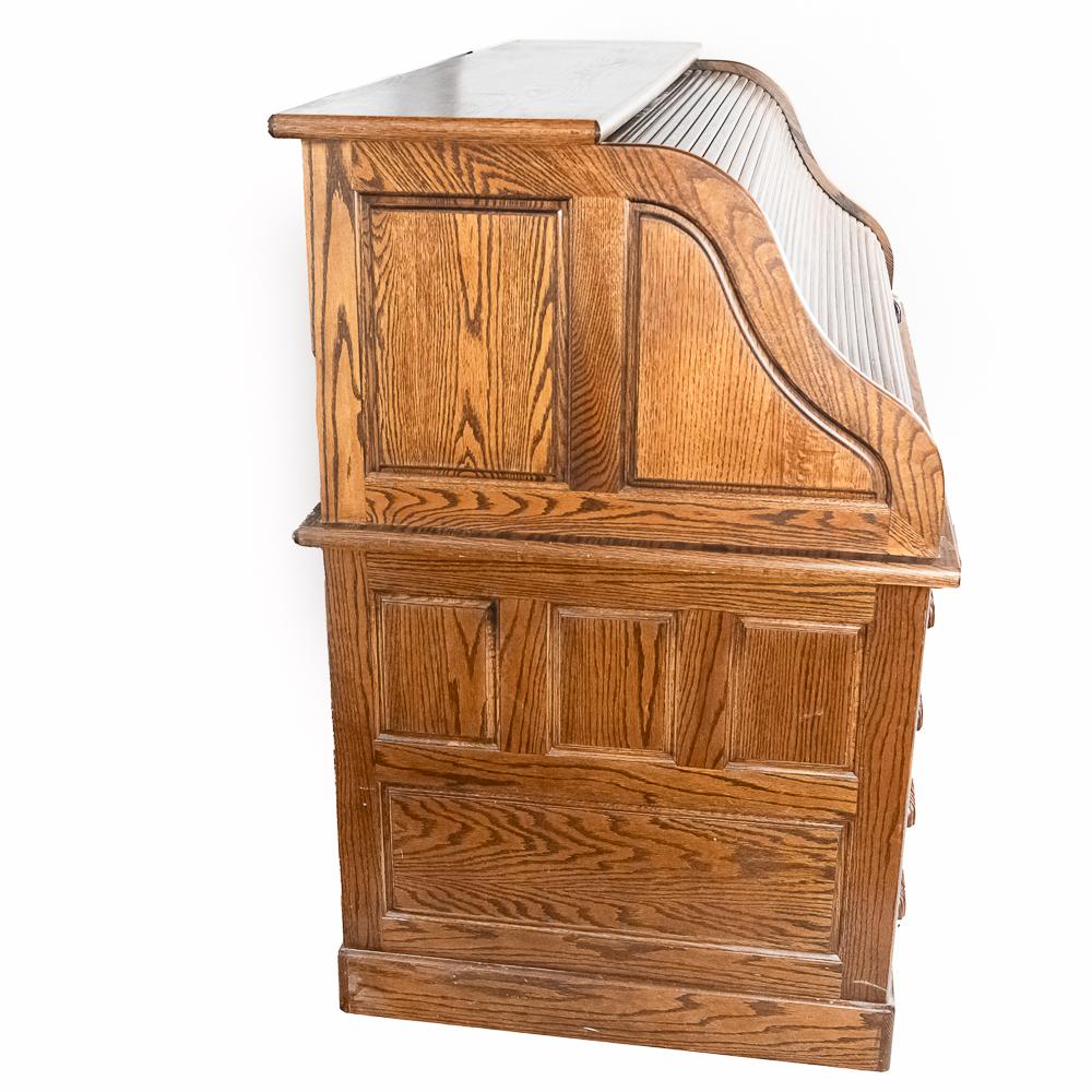 Grand Oak Roll-Top Desk