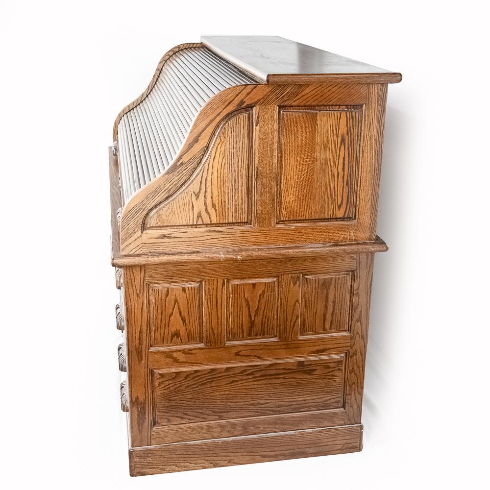 Grand Oak Roll-Top Desk