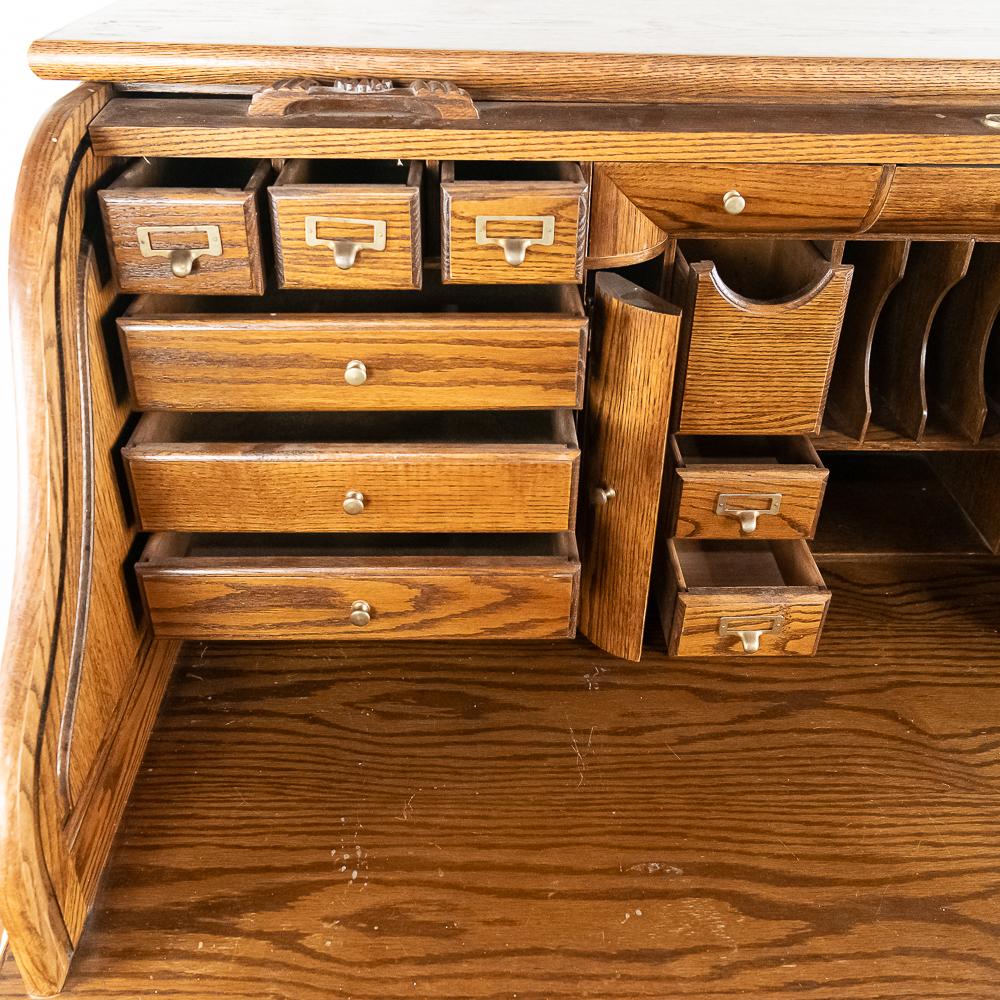 Grand Oak Roll-Top Desk