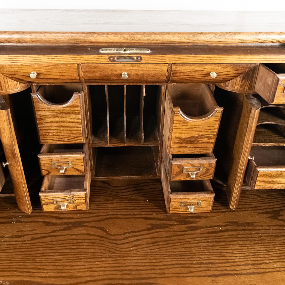 Grand Oak Roll-Top Desk