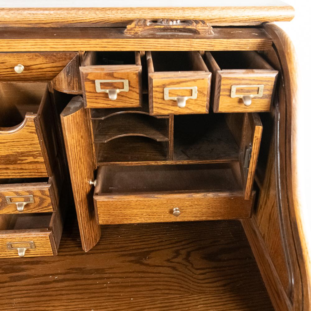 Grand Oak Roll-Top Desk
