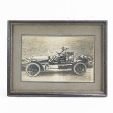 Framed Photo of a Fire Chief's Automobile